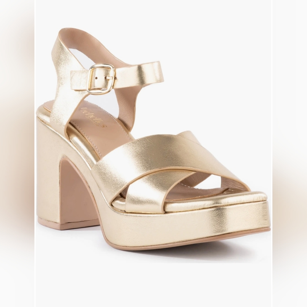 New Seychelles Gold Platform Blessing Sandals